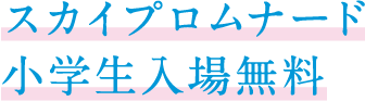 スカイプロムナード 小学生入場無料